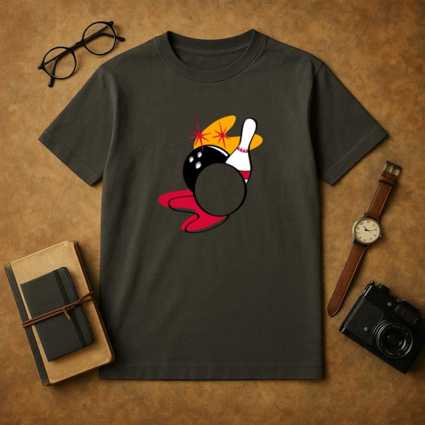 Ball And Pin Retro Bowling T-Shirt