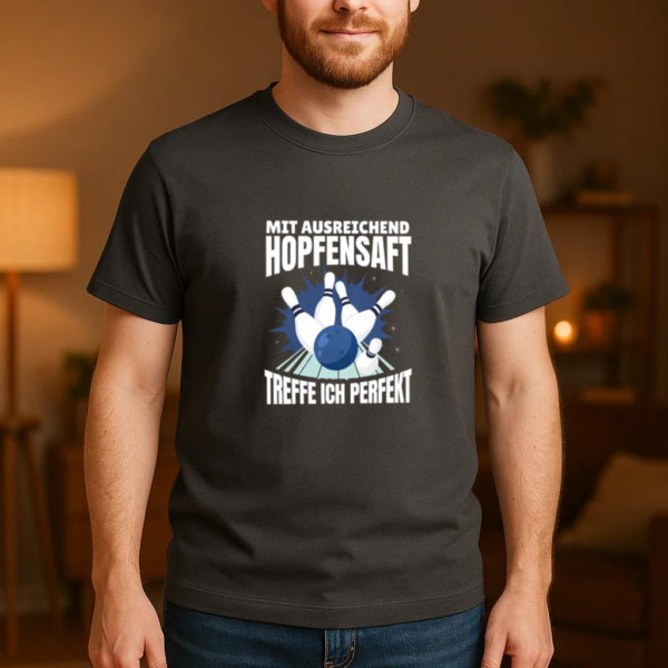 Bowling And Beer T Shirt Design T-Shirt - Image 4