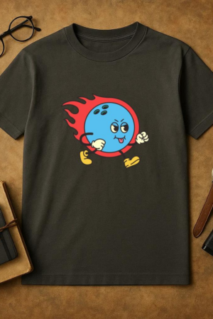 Bowling Ball Retro Cartoon T-Shirt