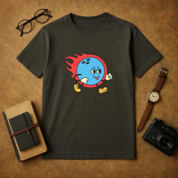 Bowling Ball Retro Cartoon T-Shirt