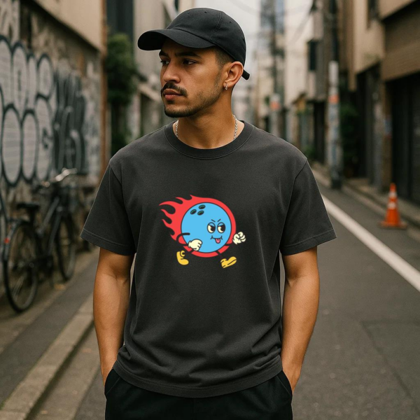 Bowling Ball Retro Cartoon T-Shirt - Image 3