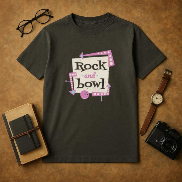 Bowling Ball Sign Retro T Shirt Design T-Shirt