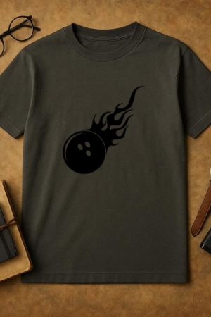Bowling Ball Sport On Fire T-Shirt