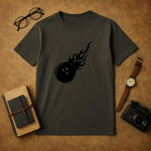 Bowling Ball Sport On Fire T-Shirt