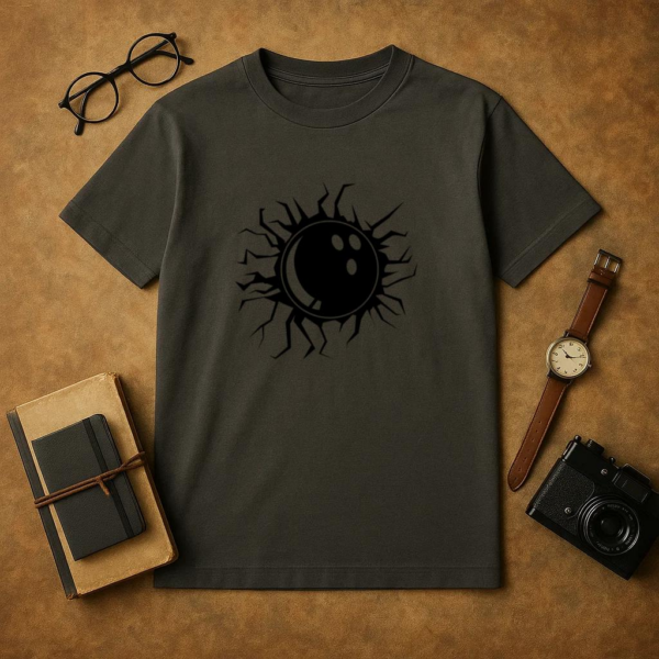 Bowling Ball Wall Crack T-Shirt