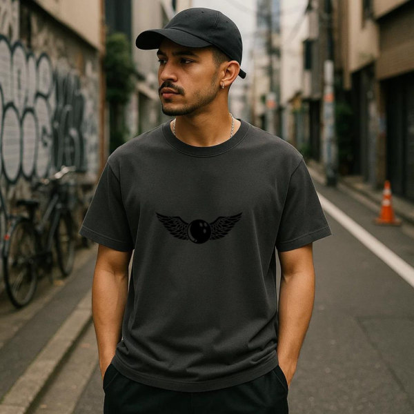 Bowling Ball With Wings T-Shirt - Image 3