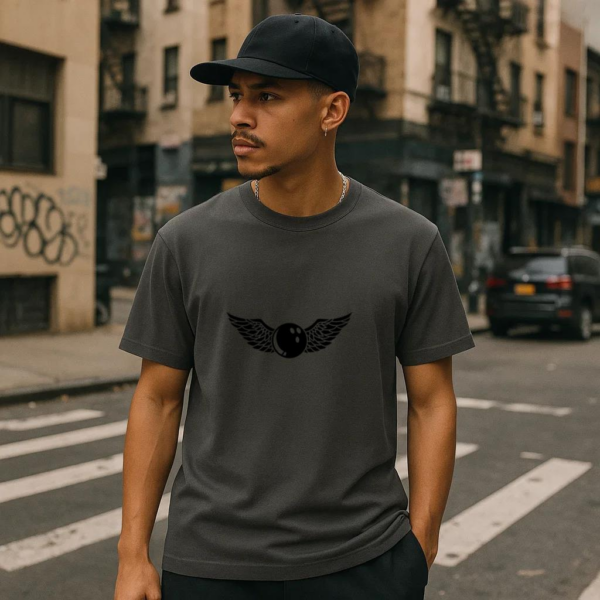 Bowling Ball With Wings T-Shirt - Image 2