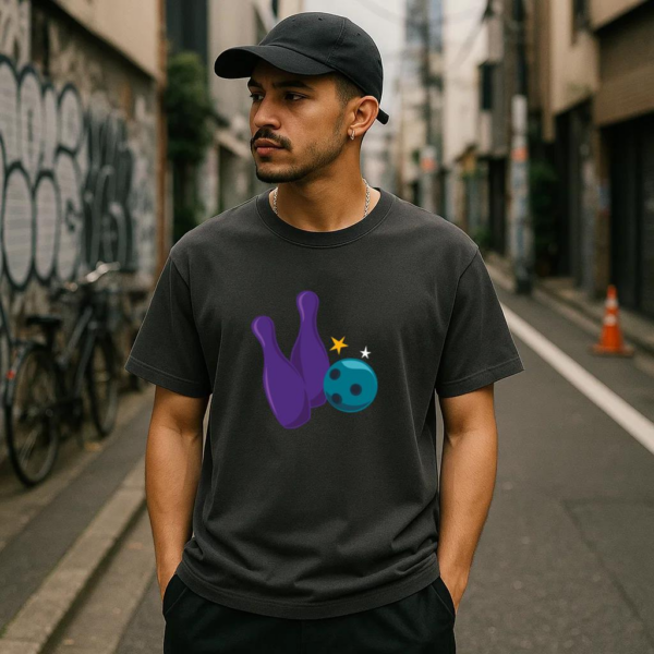 Bowling Bowl Pins T-Shirt - Image 3