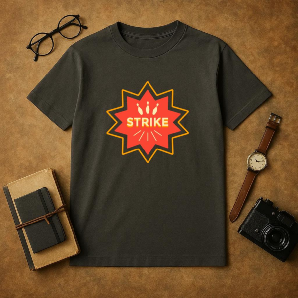 Bowling Color Stroke Quote Strike T-Shirt