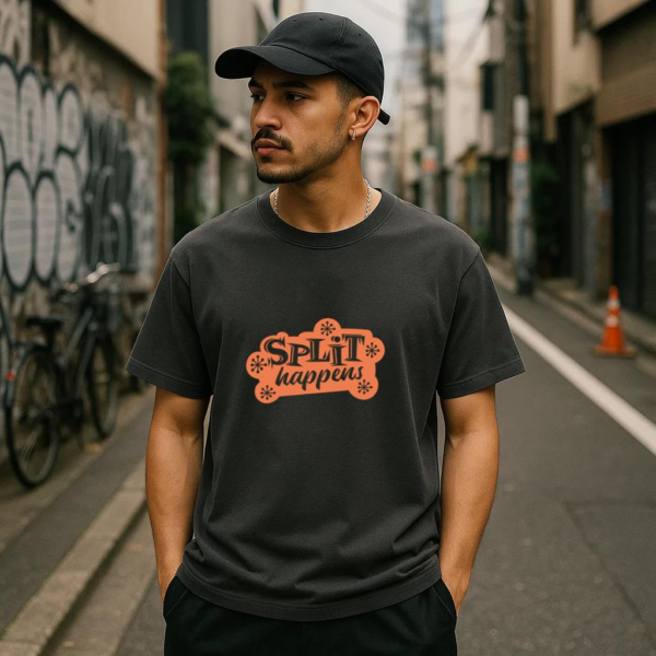 Bowling Cut Out Quote Split Happens T-Shirt - Image 3