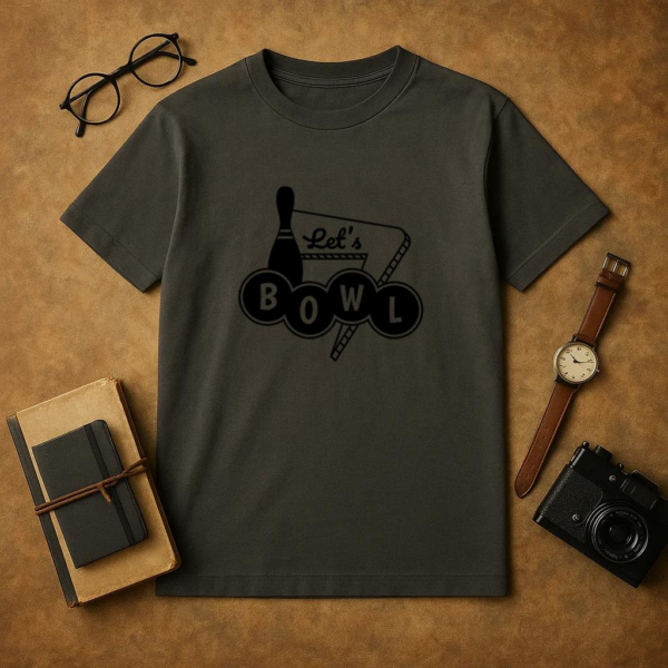 Bowling Filled Stroke Sign Lets Bowl T-Shirt