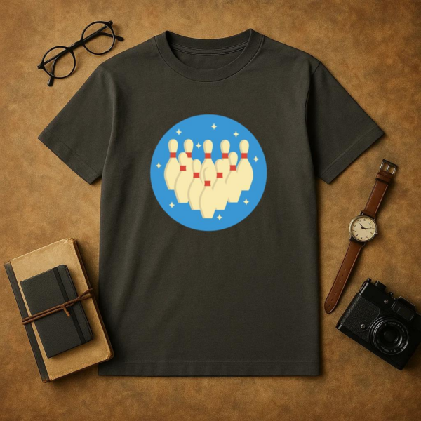 Bowling Flat Pins Formation T-Shirt