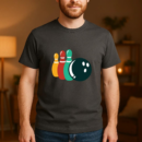 Bowling Pins And Ball Retro T-Shirt