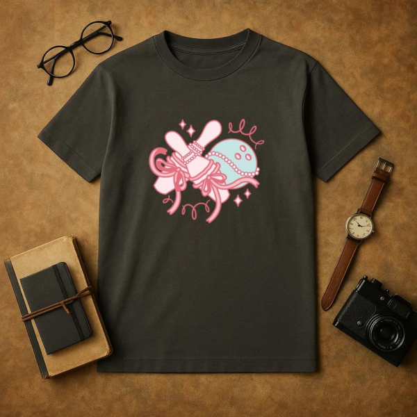 Bowling Pins And Ball With Festive Ribbons T-Shirt
