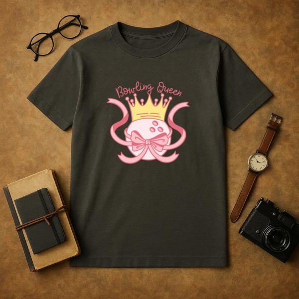 Bowling Queen Colorful Design T-Shirt