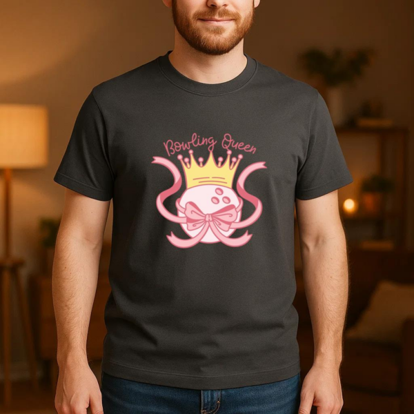 Bowling Queen Colorful Design T-Shirt - Image 4