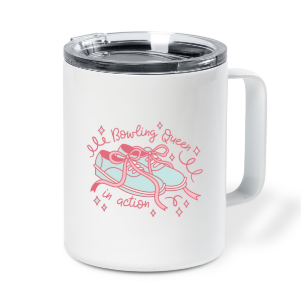 Bowling Queen Quote Design Insulated Coffee Mug 10oz