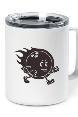 Bowling Retro Cartoon Ball Insulated Coffee Mug 10oz