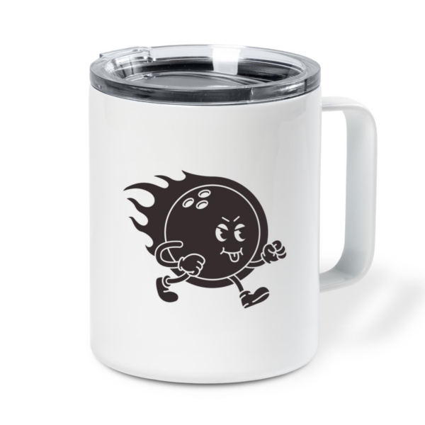 Bowling Retro Cartoon Ball Insulated Coffee Mug 10oz