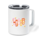 Bowling Retro Flat Pins Insulated Coffee Mug 10oz