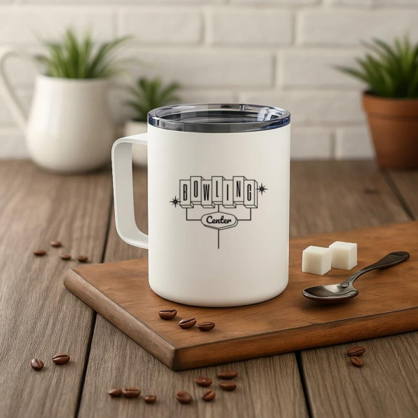 Bowling Stroke Center Signs Insulated Coffee Mug 10oz - Image 3