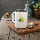 Cartoon Bowling Strike Insulated Coffee Mug 10oz