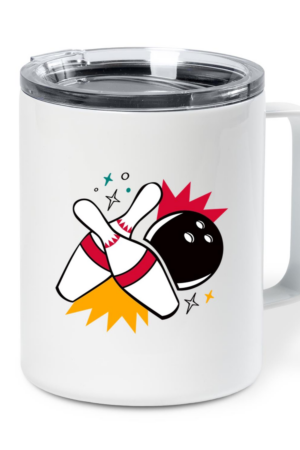 Hit Retro Bowling Insulated Coffee Mug 10oz