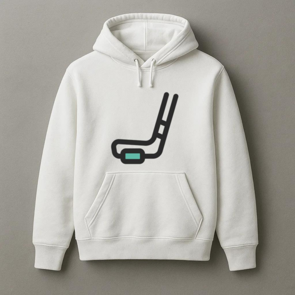 Hockey Stick And Puck Icon Hoodie