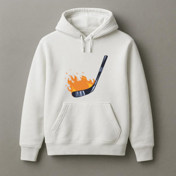Hockey Stick On Fire Illustration Hoodie