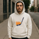 Hockey Stick On Fire Illustration Hoodie