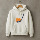 Hockey Stick On Fire Illustration Hoodie