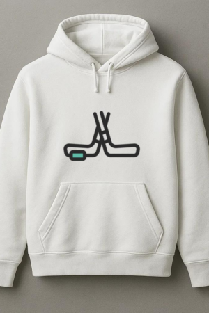 Hockey Sticks And Puck Icon Hoodie