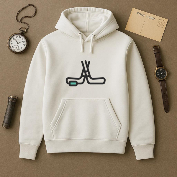 Hockey Sticks And Puck Icon Hoodie - Image 2