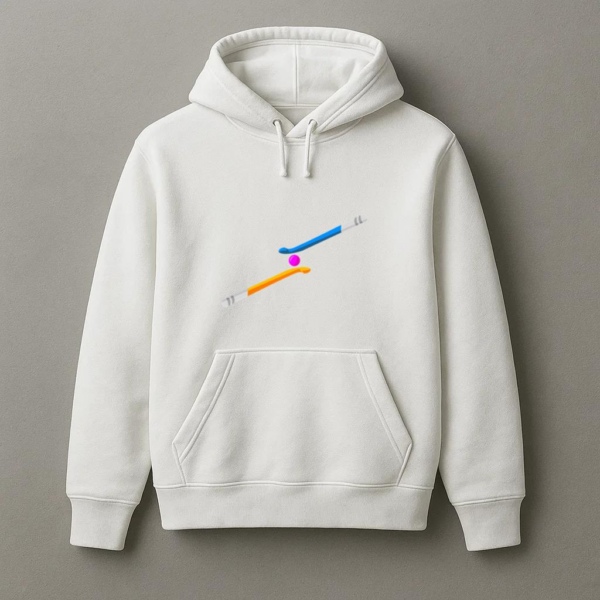 Hockey Sticks Flat Hoodie