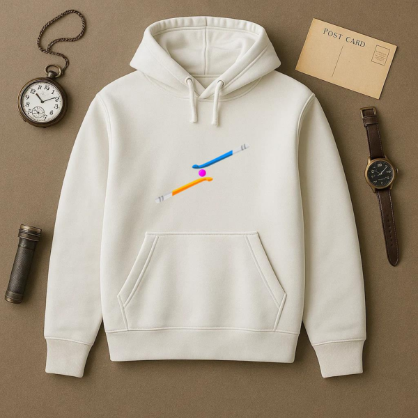 Hockey Sticks Flat Hoodie - Image 2