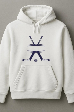 Hockey Sticks Label Cut Out Hoodie