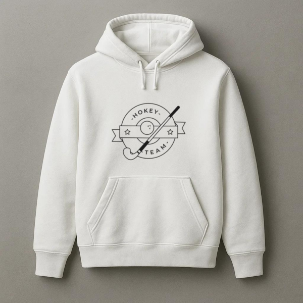 Hockey Team Stick Ball Badge Stroke Hoodie
