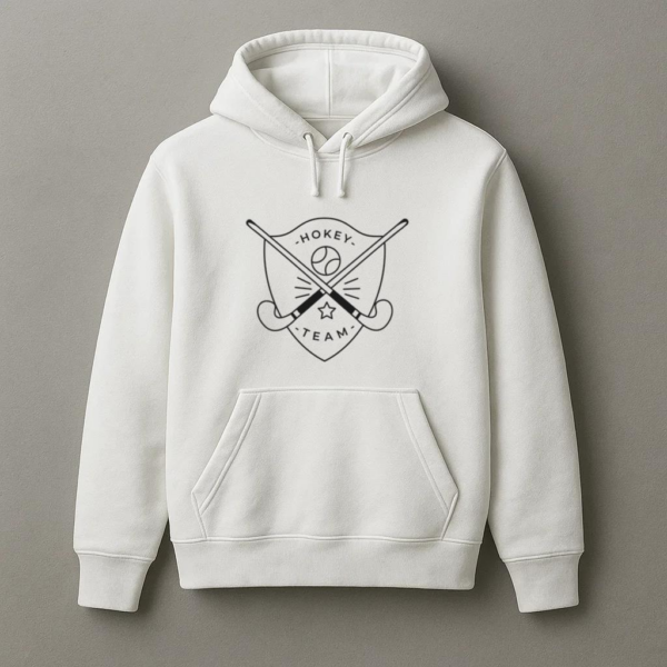 Hockey Team Stick Ball Star Badge Stroke Hoodie