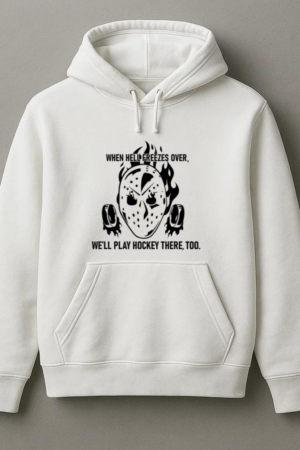 Ice Hockey Helmet Badge Quote Hoodie