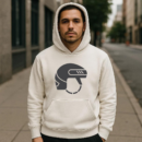 Ice Hockey Helmet Flat Icon Hoodie