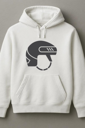 Ice Hockey Helmet Flat Icon Hoodie