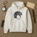 Ice Hockey Helmet Flat Icon Hoodie