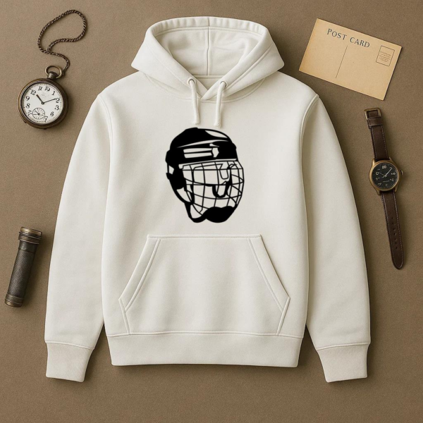 Ice Hockey Helmet High Contrast Hoodie - Image 2