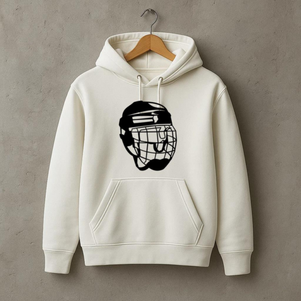 Ice Hockey Helmet High Contrast Hoodie - Image 3