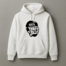 Ice Hockey Helmet High Contrast Hoodie