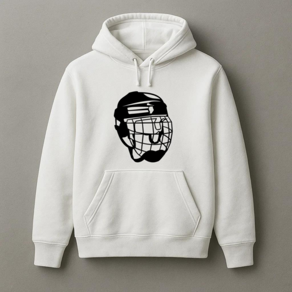Ice Hockey Helmet High Contrast Hoodie