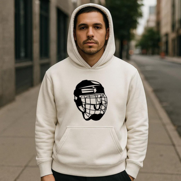 Ice Hockey Helmet High Contrast Hoodie - Image 4