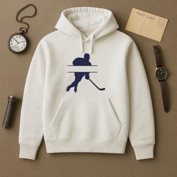 Ice Hockey Player Label Silhouette Hoodie - Image 2
