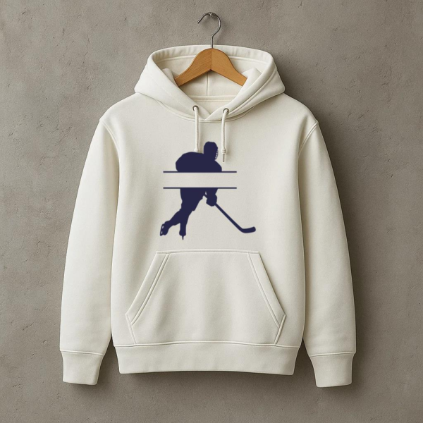 Ice Hockey Player Label Silhouette Hoodie - Image 3