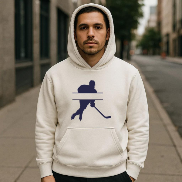 Ice Hockey Player Label Silhouette Hoodie - Image 4